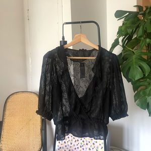 Petite blouse noire